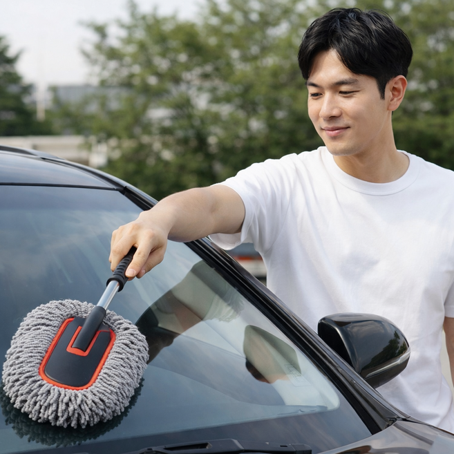나노엘리 스크레치방지 간편클리닝 차량 먼지털이, 1세트