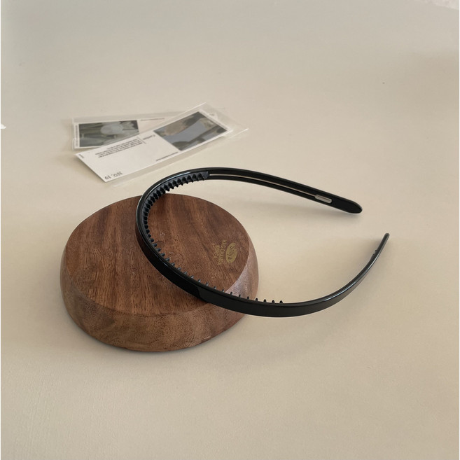 프랑스핀 마블 호피 셀룰로오스 바렛 얇은 헤어밴드 기본 슬림 머리띠