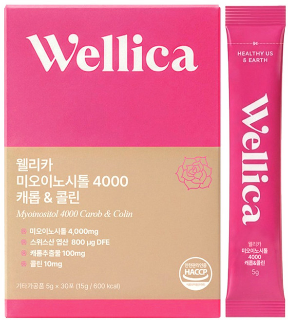 웰리카 프리미엄 미오이노시톨 4000 캐롭 & 콜린, 1개, 150g