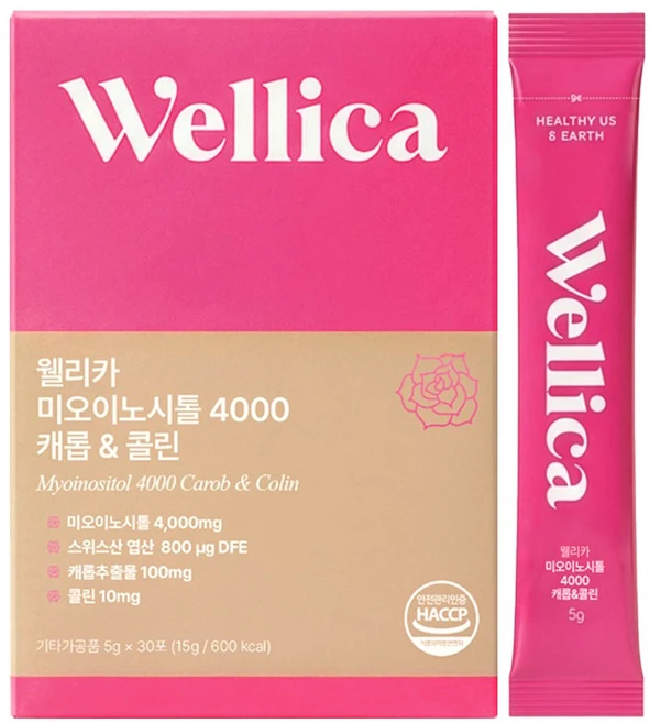 웰리카 프리미엄 미오이노시톨 4000 캐롭 & 콜린, 1개, 150g - 쿠팡