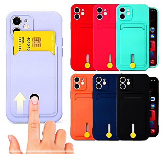 갤럭시 버핏 컬러 슬라이드 젤리 케이스 카드 수납 카메라 보호 소프트 SF 딥그린 추가