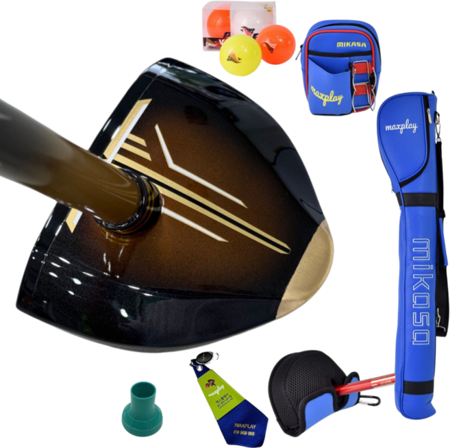 미카사플레이 11 파크골프채 파크채 파크볼 클럽 세트, 브라운 투톤