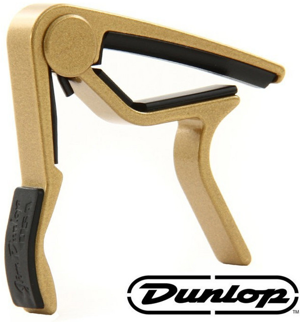 Dunlop TIGGER 民謠吉他專用 Capo 移調夾, 1個, 83CG 金色