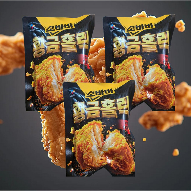 수리메가 고메소바바치킨 소바바황금홀릭 황금올리브 순살, 3개, 375g