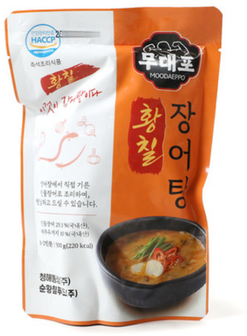 [무대포] 황칠 장어탕 500g 국내산 풍천 민물장어 간편보양식 냉동, 6개