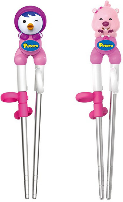 에디슨 아동용 입체 스텐 교정젓가락 2종 세트, 패티 + 루피, 1세트