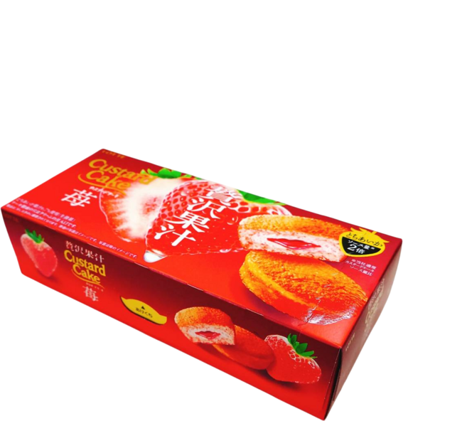 LOTTE 樂天 卡士達派 奢華草莓風味 6入, 174g, 1套