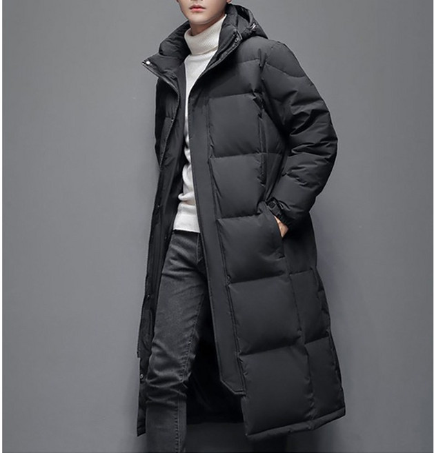 ORZQU 남녀 공용 다운 점퍼 커플 패딩 루즈핏 빅사이즈 여성 롱 패딩 점퍼