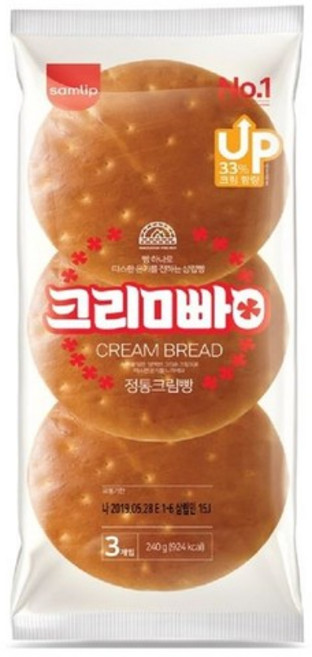 [오티삼립]정통크림빵 3입 240g 10봉, 13개