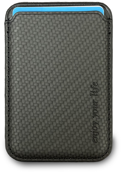 VELOA 아이폰 갤럭시 호환 맥세이프 초슬림 2장 수납 마그네틱 카드지갑 자석, 1개, 블랙