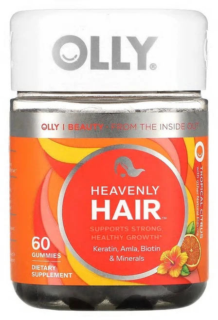 올리 Heavenly Hair 트로피칼 시트러스 구미젤리 60개 OLE-46253, OLLY 올리 Heavenly Hair 트로피칼 시트러, 60정 - 쿠팡