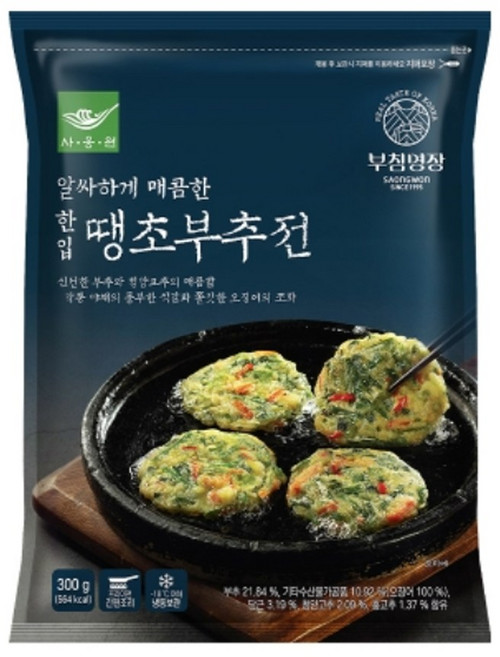 사옹원 간편조리 한입땡초 부추전 30g x 약10개 300g x 2팩, 2개