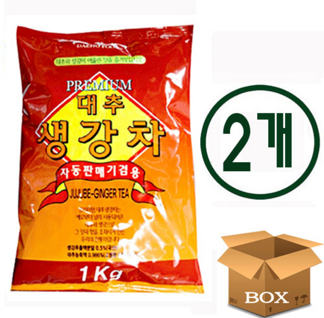 대호식품 대추생강차 1kg x2 무배, 2개, 1개입