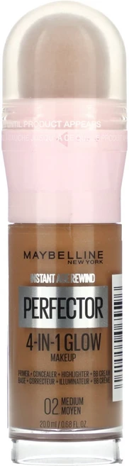 메이블린 인스턴트 에이지 리와인드 퍼펙터 4-in-1 글로우 메이크업 02 미디엄 20ml (0.68 fl oz) MBY-06559 - 쿠팡