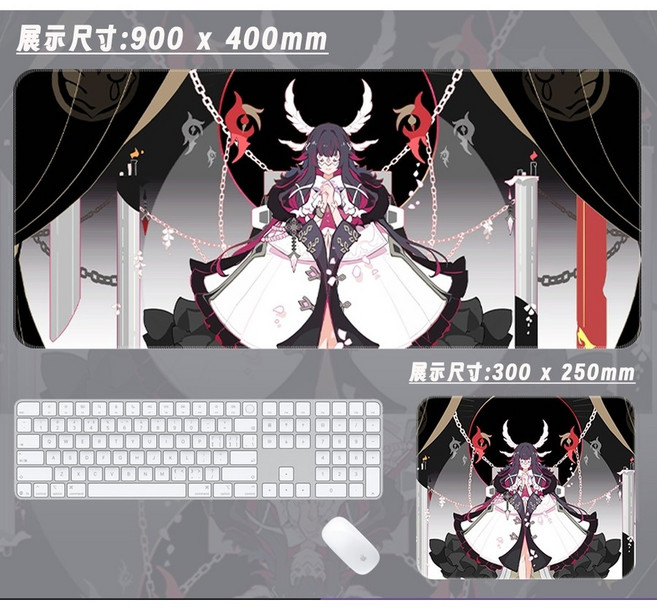 원신 콜롬비나 동인 마우스패드 키보드 장패드 두께 4mm, 패턴 05, 800x400mm