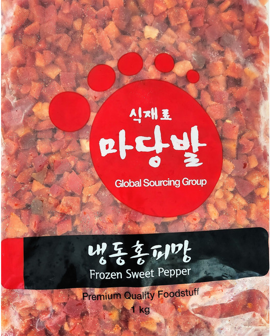 마당발 냉동 홍피망 (다이스), 1봉, 1kg(다이스)