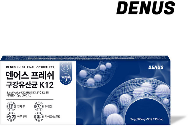 덴어스 프레쉬 구강유산균 K12 1개월분, 24g, 1박스, 30정