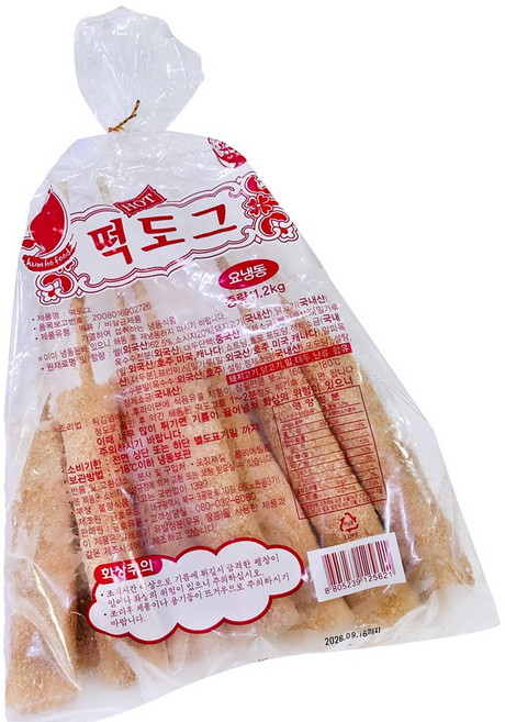 쌀떡 도그 간식 1.2kg 120gx10개, 1개