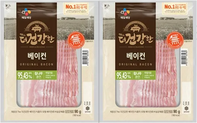CJ 더건강한 베이컨 90g 2입, 4개
