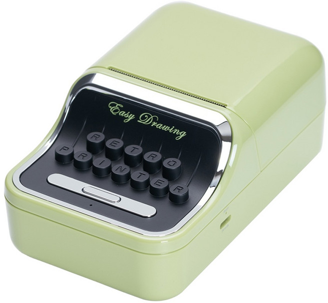 easydrawing 이지드로잉 무선 라벨프린터 레트로, 그린, 1개