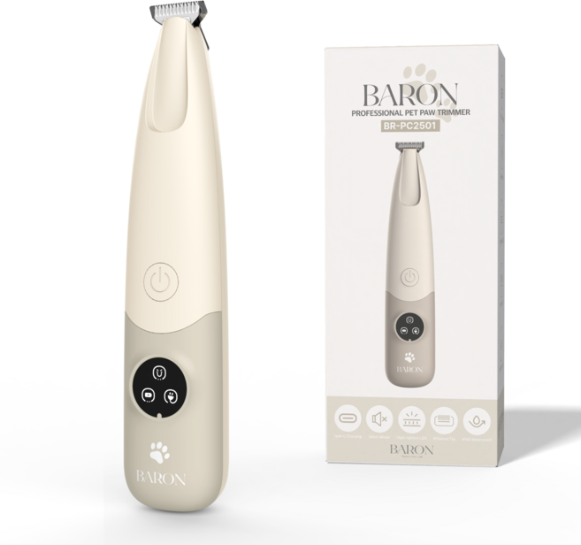 바론 이지풋프로 반려동물 발바닥 바리깡, 1개, 샌드베이지