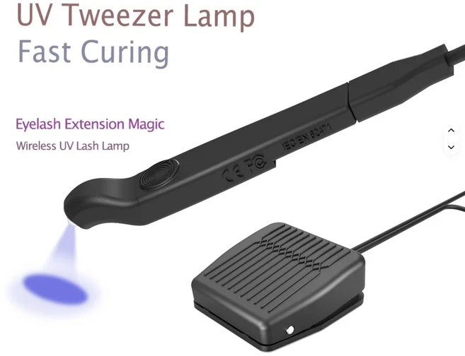 전문가용 UV 속눈썹 LED 라이트 램프 미니 접착제 경화 연장용), 04 typeA with footpedal