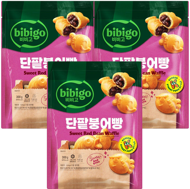 비비고 단팥 붕어빵, 300g x 3개, 3개, 300g