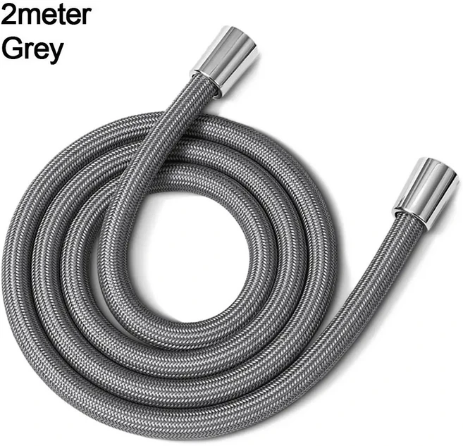 와인딩 방지 핸드헬드 샤워 호스 범용 인터페이스 GI/2 튜브 고압 목욕 나일론 파이프, grey-2meter