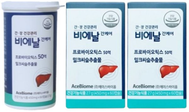 비에날간케어 유산균 밀크씨슬 총120정 60일분 593528, 비에날간케어 유산균 밀크씨슬 총120정 60일분 593, 27g