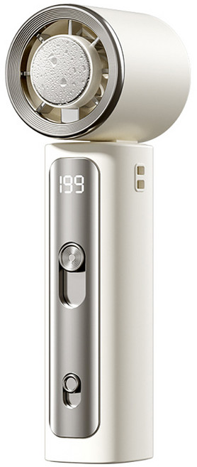 Klym 캠핑 아웃도어용 다용도 이동식 접이식 급속 냉각 에어컨 미니 휴대용 선풍기, 베이지색, Y33