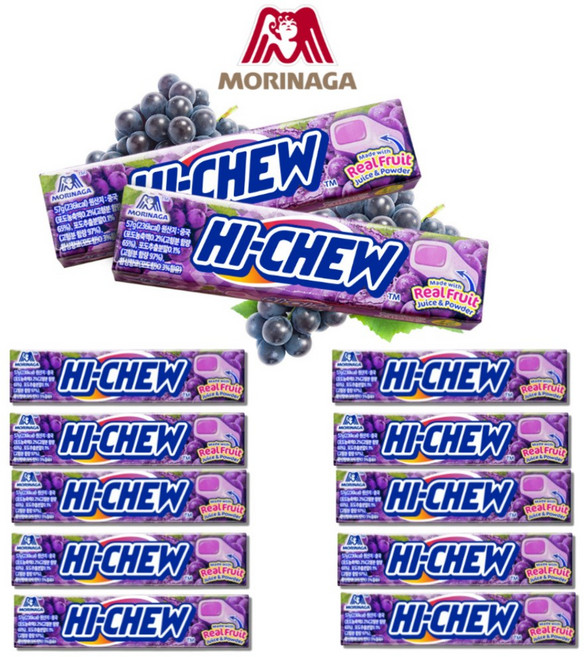 모리나가 하이츄 포도맛 57g x 12개+(1세트 구매시 +1개 추가증정), 12개