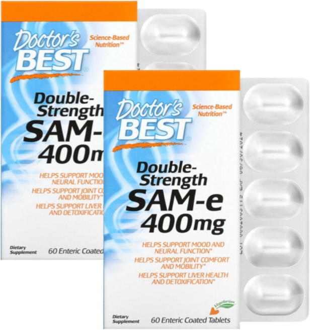 닥터스베스트 SAM-e 이중강도(디설페이트 토실레이트) 400mg 장용 코팅 60정 x 2, 2개