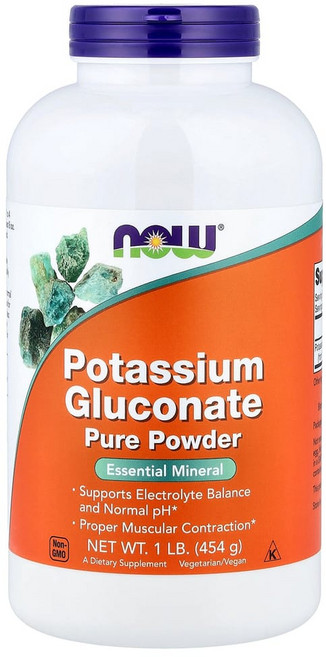 NOW Foods 나우푸드 포타슘 글루코네이트 퓨어 파우더 454g, 1개