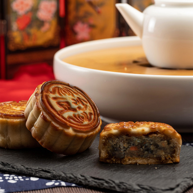 복원 월병 오인월병 중국빵 팥월병 추석 명절 간식, 400g, 1개