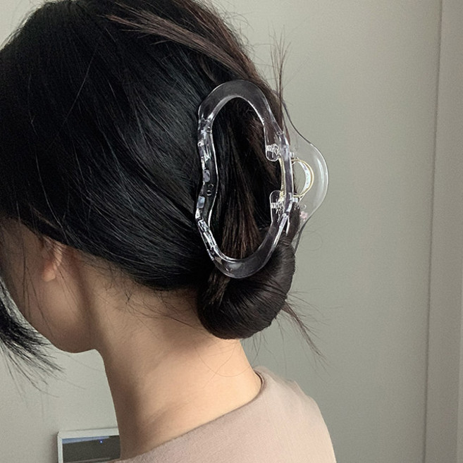 왕 구름 유광 국산 올림머리 헤어 집게핀