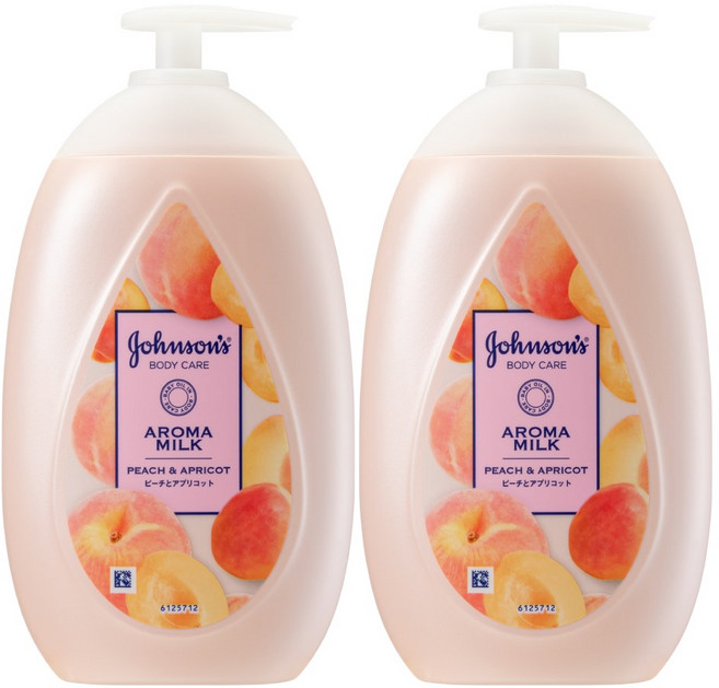 존슨즈 아로마 밀크 바디로션 피치&애프리콧, 2개, 500ml