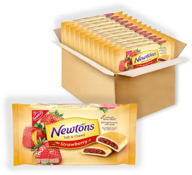 Fig Newtons 쿠키 과자 뉴턴스 지방 없음 소프트 과일 쫄깃한 무화과 바 12개입 10온스 팩, 딸기