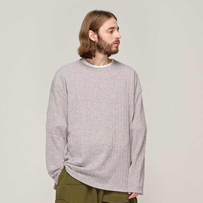 카고브로스 CB RIBBED ROUND OVER KNIT (GRAY) - black 268679