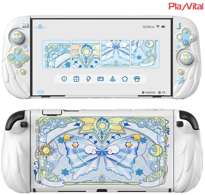 닌텐도 스위치2 케이스 매직윙 풀커버 그립케이스 PlayVital, 화이트(XYFNTM002)