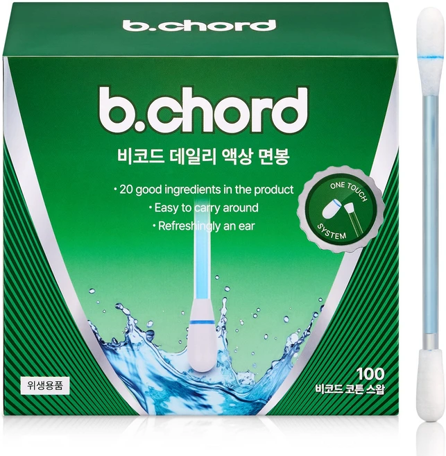 비코드 데일리 액상면봉 귓속청결제, 1개, 100개입 - 쿠팡