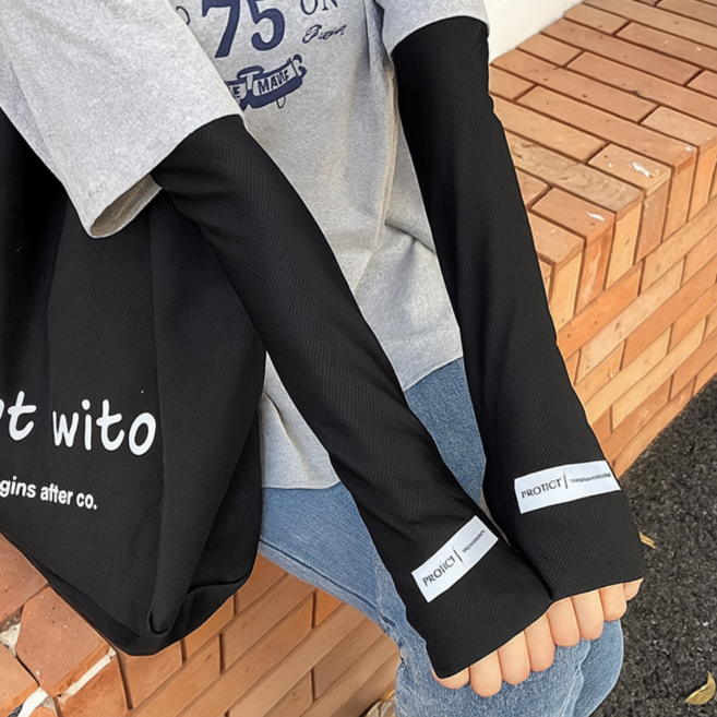 노블픽 헐렁한 팔토시 냉감 자외선 차단 1+1, 2세트, 딥블랙