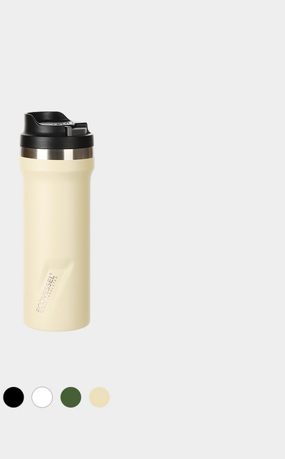 에코베슬 페이턴16 친환경 대용량 보온보냉 스텐텀블러 473ml, 베이지