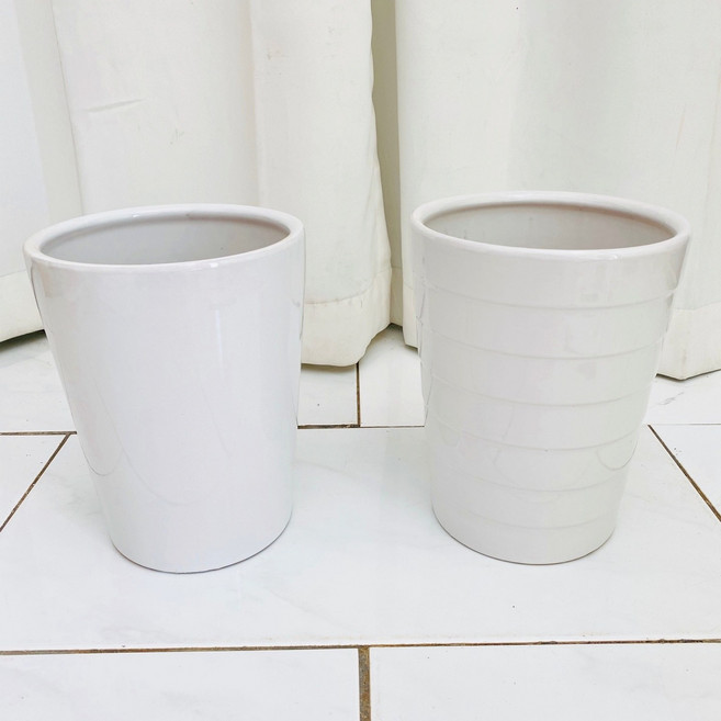 청년농부 백자 화분 화이트화분 기본화분 원형화분 분갈이화분, 민자