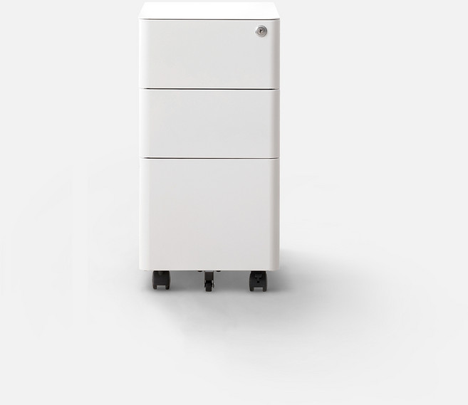 올즈 큐브 프리미엄 스틸서랍 300, 화이트, 3단