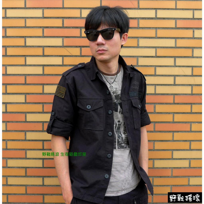 野戰搖滾 美軍101空降師戰術襯衫 長袖短袖兩用作戰服上衣