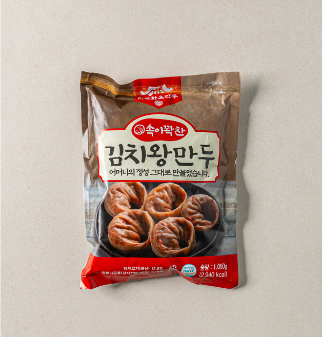 전주한옥 김치왕만두 1.05kg 속이꽉찬 어머니의정성그대로, 1개