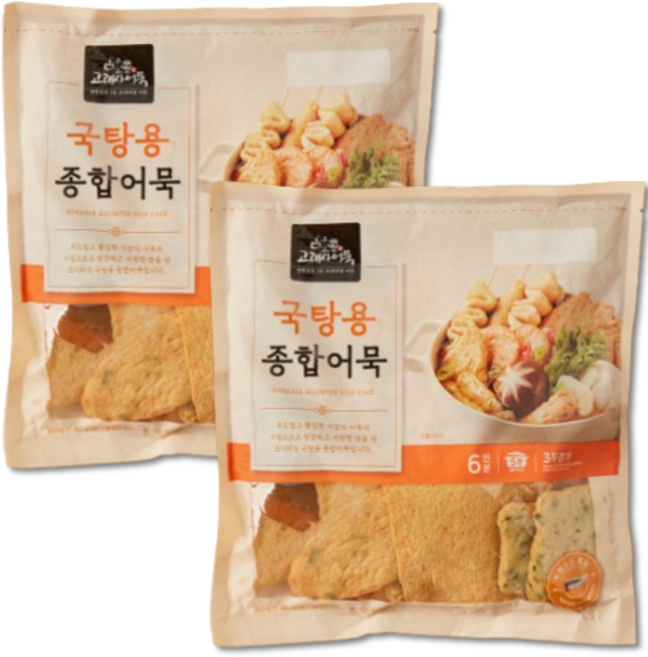 고래사어묵 국탕용 종합어묵 900g(냉장), 900g, 2개