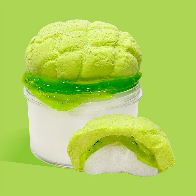 젤시스 메론크림빵 크림 점토슬라임 수제슬라임 안전한재료 스트레스해소 푹신말랑, 1개, 270g, 메론크림빵 슬라임