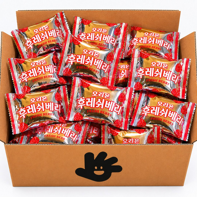 하이라이트]달콤 부드러운 딸기크림 빵 케이크 32봉 대용량 개별포장 간식 각종 행사, 32개, 30g
