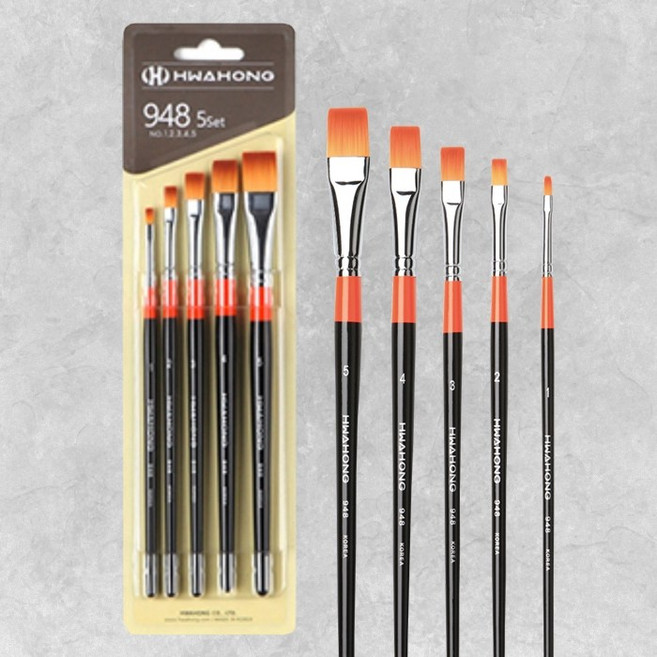 화홍 구성붓 No.948(F) 5본조 Set, 1세트, 5p